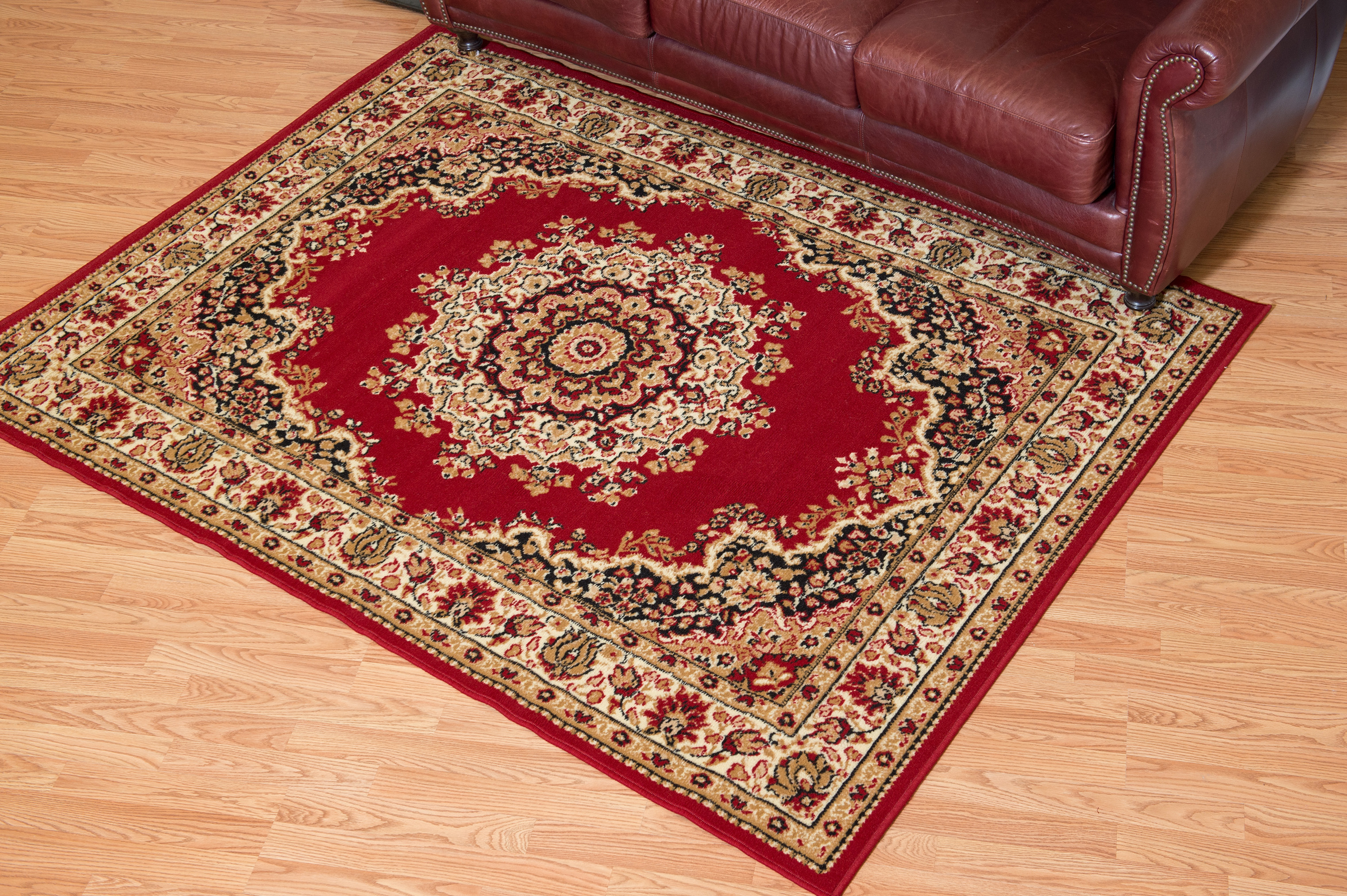 Designer Home Soft Traditional Oriental Area Rug with Center Medallion